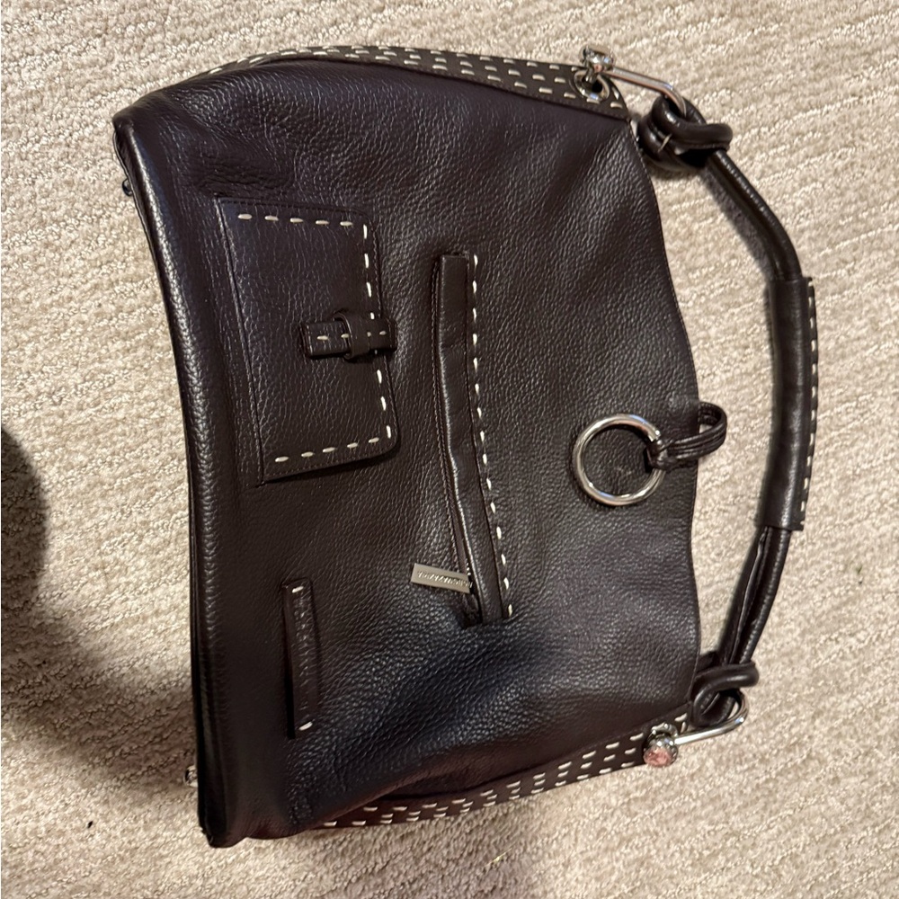 BCBGMaxAzria Dark Brown Messenger Bag